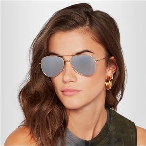 Illesteva Wooster flat lense mirrored aviators